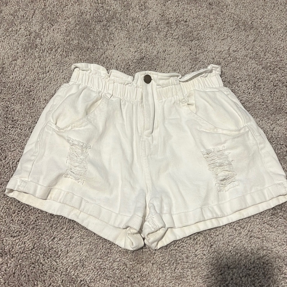 White denim shorts size Medium